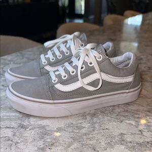 🩶 Vans Old Skool Canvas Sneakers Gray/White Women’s 5.5 / Men’s 4